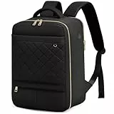 Yankony Handgepäck Rucksack Flugzeug 40x20x25 für Ryanair Reiserucksack 14 Zoll Laptopfach 20L Cabin Bag Unter Sitzplatz Travel Backpack für Damen, Schwarz