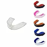 Mundschutz Erwachsene Jugend & Junior für alle Kontaktsportarten Mundschutz Boxen, MMA, Gum Shield Rugby, Fußball, Lacrosse, Hockey (Transparent, Erwachsene über 11 Jahre)