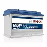 Bosch S4 008 Autobatterie 74 Ah - 680 A - 12 V, Blei-Säure-Batterie für Fahrzeuge ohne Start-Stopp-Automatik - Polarität: links - rechts +, 278 x 175 x 190 mm