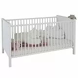 trendteam smart living - Ole - Jugendbett - Weiß - Kinderbett mit 3 höhenverstellbare Lattenroste und 2 Bettseiten mit 3 herausnehmbaren Sprossen - (BxHxT) 76 x 83 x 147 cm - im modernen Stil