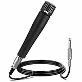 Pyle Dynamisches Mikrofon – Kompaktes Handmikrofon mit integriertem Popfilter, Low-Noise-Schaltung, 4,5m XLR auf 6,35mm Kabel, Ganzmetallgehäuse deal für Gesang, Karaoke und Podcasts