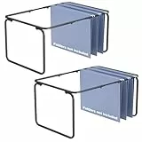 Vanulee Hängeregistratur-Rahmen, rechtliche/Briefgröße, verstellbare Länge 40,6–63,5 cm, 32,598 W 24 cm H, Hängemappenhalter für Schreibtisch-Organizer und Metallschiene in Aktenschrankschublade, 2