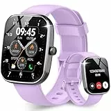 Csasan Smartwatch Damen Herren, 1,91' HD Touchscreen Smart Watch mit Telefonfunktion, 112+ Sportmodi Sportuhr, IP68 Wasserdicht Fitnessuhr, mit Schrittzähler/Herzfrequenzmonitor/Schlafmonitor, Lila
