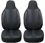 BREMER SITZBEZÜGE Maß Piloten Auto Schonbezüge kompatibel mit Smart fortwo 451 Fahrer & Beifahrer ab 2007-2014 / Auto Sitzbezüge Schonbezug Set Autositzbezüge 2er Pack in Schwarz (SMD504)