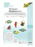 folia 440350/5 - Mobilefolie, Windradfolie, PVC, transparent, 0,4 mm, 35 x 50 cm, 5 Bogen - zum Basteln von Mobiles oder Windrädern