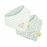 Steiff Baby - Mädchen halstørklæde 2 pakke Bandana, Harbor Gray, 999 EU