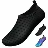 WateLves Wasserschuhe für Damen Herren Kinder Unisex Badeschuhe Schwimmschuhe Strandschuhe Schnelltrockend Aquaschuhe Surfschuhe Barfuss Schuhe Tw Schwarz 42/43 EU
