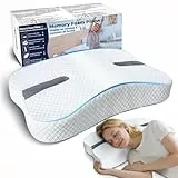 SAHEYER Anti Schnarch Kissen für Seitenschläfer, Schnarchhilfe mit Memory Foam, Orthopädisches Seitenschläferkissen, Lösung und Mittel gegen Schnarchen, Anti Snoring Pillow Geräte, Grau