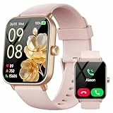 Smartwatch Damen mit Telefonfunktion,1.8' Smart Watch Fitnessuhr mit Whatsapp und Alexa,Herzfrequenz Schlafmonitor,120+ Sportmodi Fitness Tracker,IP68 Wasserdicht Uhren Damen für Samsung/Android/iOS