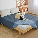 Amarrirose wasserdichte Hundedecke - Robuste Hundematte,75 * 175cm Outdoor hundematte maschinenwaschbar,Wendedecke hundedecke für unterwegs,Hunde & Katzen geeignet Dunkelblau + Hellblau