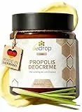 bedrop Propolis Deo Creme Lemongrass, Deocreme ohne Aluminium - Creme Deodorant natürlich, Peelingeffekt für eingewachsene Haare nach Rasur, Sheabutter & Mandelöl 30ml