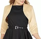 BlackButterfly Satin Bolero - halbe Hülse (Gold, L)