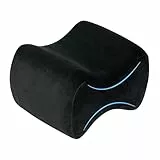 bonmedico Kniekissen für Seitenschläfer - Orthopädisches Kniekissen, Memory Foam, Beinkissen zur Linderung von Knie-, Rücken- und Hüftschmerzen, waschbarer Bezug - Wellness Schwarz, ‎20 x 25 x 15,7cm