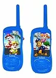 Lexibook, Paw Patrol, Walkie-Talkies, Kommunikationsspiel für Kinder, Gürtelclip für den Transport, batteriebetrieben, Blau, TW11PA