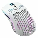 Glorious Gaming Model O Wireless Gaming Mouse – Superleichte 69 g, Wabendesign, RGB-Beleuchtung, beidhändig, verzögerungsfreier 2,4-GHz-Funk, bis zu 71 Stunden Akku – Mattweiß