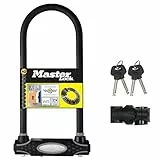 MASTER LOCK 8195EURDPROLW U-Schloss 280mm X 110mm X 13mm + Uhalterung, schwarz, Large