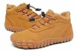 SAGUARO Kinder Winter Barfußschuhe Winterschuhe Warme Gefüttert Wanderschuhe Leicht rutschfest Winterstiefel 30EU