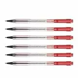 PILOT BPS-Matic Druckkugelschreiber, feine Spitze, Rot, 6 Stück