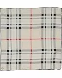 FRAAS Halstuch Damen aus 100% reiner Seide - Nickituch Damen mit Plaid-Muster - 51 x 51 cm Größe - Schickes Seidentuch Bandana Butter Cream