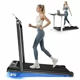 HomeFitnessCode Laufband Klappbar mit Neigung - Walking Pad für Zuhause mit bürstenlosem Motor 1-10 KMH Walkpad Gehband Laufpad Steigung Untertisch Lauf Band Treadmill, Schwarz