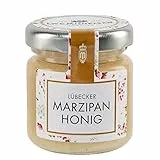 L.W.C. Michelsen - Weihnachts-Honig mit Marzipan (50g) | cremig & aromatisch | hochwertiger Honig mit echtem Lübecker Marzipan