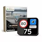 Saphe T Blitzerwarner für das Auto mit Touchscreen, CarPlay & Android, warnt vor Radarfallen und Gefahren, ideales Auto Zubehör, Einfache Magnetmontage – inkl. 6 Monate ABO