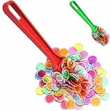 Jeinbuil Bingo Chips Set Magnetstab mit 100 Chips für Familienspiele Und Eltern Kind Interaktion Verwendet (Rot)