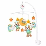 Fehn 071214 Musik–Mobile Forest – Spieluhr–Mobile mit Bewohnern des Waldes – Melodie 'Weißt du wieviel Sternlein stehen' – Zum Befestigen am Bett für Babys von 0 – 5 Monaten – Höhe: 65 cm, ø 40 cm