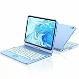 aMZCaSE für iPad 10. Generation 2022/A16 11.Generation 2025 (10,9/11 Zoll) Hülle mit Tastaturhülle,Touch für 10./11. Generation Hülle–360° drehbar & Stifthalter,DE-Layout (Ozeanblau)