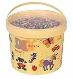 Hama Perlen 181-67 Bügelperlen im Eimer mit ca. 30.000 Midi-Perlen im Volltonmix mit 22 Farben, für Kinder ab 5 Jahren, Colour Mix 67