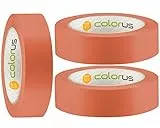 3 x Colorus Putzband PVC PLUS | Bautenschutz-Klebeband 30 mm x 33 m orange glatt | Robustes Abdeckband für Innen und Außen | Leicht abrollbar | Fensterband mit UV-Beständigkeit