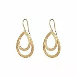 Pernille Corydon Ohrringe Damen Gold Small Double Drop Silber vergoldet - E156g