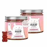 Biotin Gummies – Duo Pack Ah-Mazing Hair - Für Haare, Haut und Nägel - Mit 10.000 µg Biotin, Zink, Vitamin B6, C & E sowie Jod – 2x30 Stück (2-Monats-Vorrat) - Vegan & zuckerfrei - Bears with Benefits