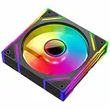 TZMRIT PRISM4EX 120mm Infinite Mirror ARGB PC Lüfter mit PWM Control und ARGB Effekt,RGB PC Gehäuselüfter 120mm (BK)