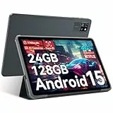 Blackview Tab60 Pro Android 15 Tablet 10 Zoll, 24GB(8GB+16GB Erweiterung) RAM+128GB ROM(2TB TF), Dual 4G LTE SIM,Octa Core PC Tablets, 7700mAh Akku, Widevine L1 HD Display, 5G WiFi, Face ID, GPS