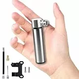 BAISEN Mini Fahrradpumpe - Aluminium Luftpumpe Fahrrad alle Ventile (Presta/Schrader),Tragbar Klein Fahrradpumpe, 120PSI Mini Fahrrad Pumpe für Rennrad, Mountainbikes und Ballpumpe (Titanium)