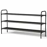 Kitsure Schuhregal für Schrank, stabile Schuhablage für den Eingangsbereich, platzsparendes kleines Schuhschrank Schmal und Schuhschrank, 98.8 cm Wide - 3 Tier, schwarz