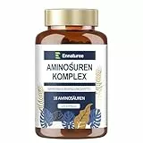 18 Aminosäuren Komplex Hochdosiert - 9 EAA + 9 NEAA, Aminosäuren Kapseln mit BCAA - 120 Kapseln