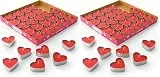 THE TWIDDLERS 50 rote Herzkerze, romantische Kerzen für Valentine, Hochzeiten, Heiratsanträge - Romantic Candles (Packung mit 2)