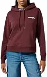 Wrangler Damen Regular Hoodie Sweatshirt, Dahlia, XXL EU
