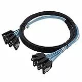 CableDeconn Sata3 III SAS Kable High Speed 6Gbps Quality for Server 4pcs/set 0.5M
