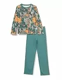 Calvin Klein Jeans Boys's Knit Pj Set (Ls+Pant) B70B700501, Green (Aop/W/Ponderosapine), 14-16