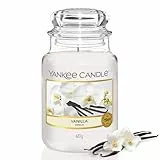 Yankee Candle Duftkerze im Glas (groß) | Vanilla | Kerze mit langer Brenndauer bis zu 150 Stunden | Perfekte Geschenke für Frauen