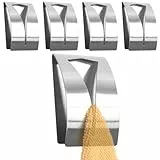 RICOO 5 x Edelstahl Haken selbstklebend MH017-5 Klebehaken Badezimmer Handtuchhaken ohne Bohren Geschirrtuchhalter Handtuchhalter Küche Küchenhandtuchhalter Metallhaken zum Einhängen Tuchhalter