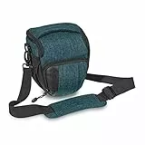 Pedea Kameratasche Fashion für Spiegelreflex DSLR SLR Spiegelreflexkamera Fototasche für DLSM Systemkamera mit Regenschutzhülle für Zubehör und Objektive, Gr. M Petrol