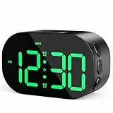 Ayybboo Digitaler Wecker aus Aluminium mit Großen Zahlen,Helligkeit,Lautstärke Regelbar,Snooze,Countdown,12/24H,USB und Batteriebetrieb,Für Schlafzimmer,Nachttisch und Reise