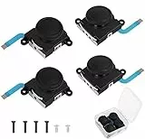 Linkstyle 4 Stück 3D Analog Joystick für Nintendo Switch/Switch Lite, Driftfrei Joy Con Joysticks Ersatz Reparatursatz mit Schraube