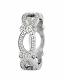 Leonardo Jewels Damen-Ring Infinito edelstahl Glas transparent Gr. 60 (19.1) - 015689