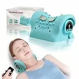 EMS Nackenmassagegerät Elektrisch Massagegerät Nacken mit Wärme und vibration, Entspannungskissen Kabelloses Nacken Massagegerät mit 3 Modi, 6 Einstellbare Frequenzen