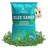 LERAVA Klee Samen (225 m²) - Mikroklee Samen mähfrei - Weißklee für schattige und sonnige Flächen - Verbesserte Bodenqualität durch Stickstofffixierung - Kleesamen für pflegeleichte Kleerasen